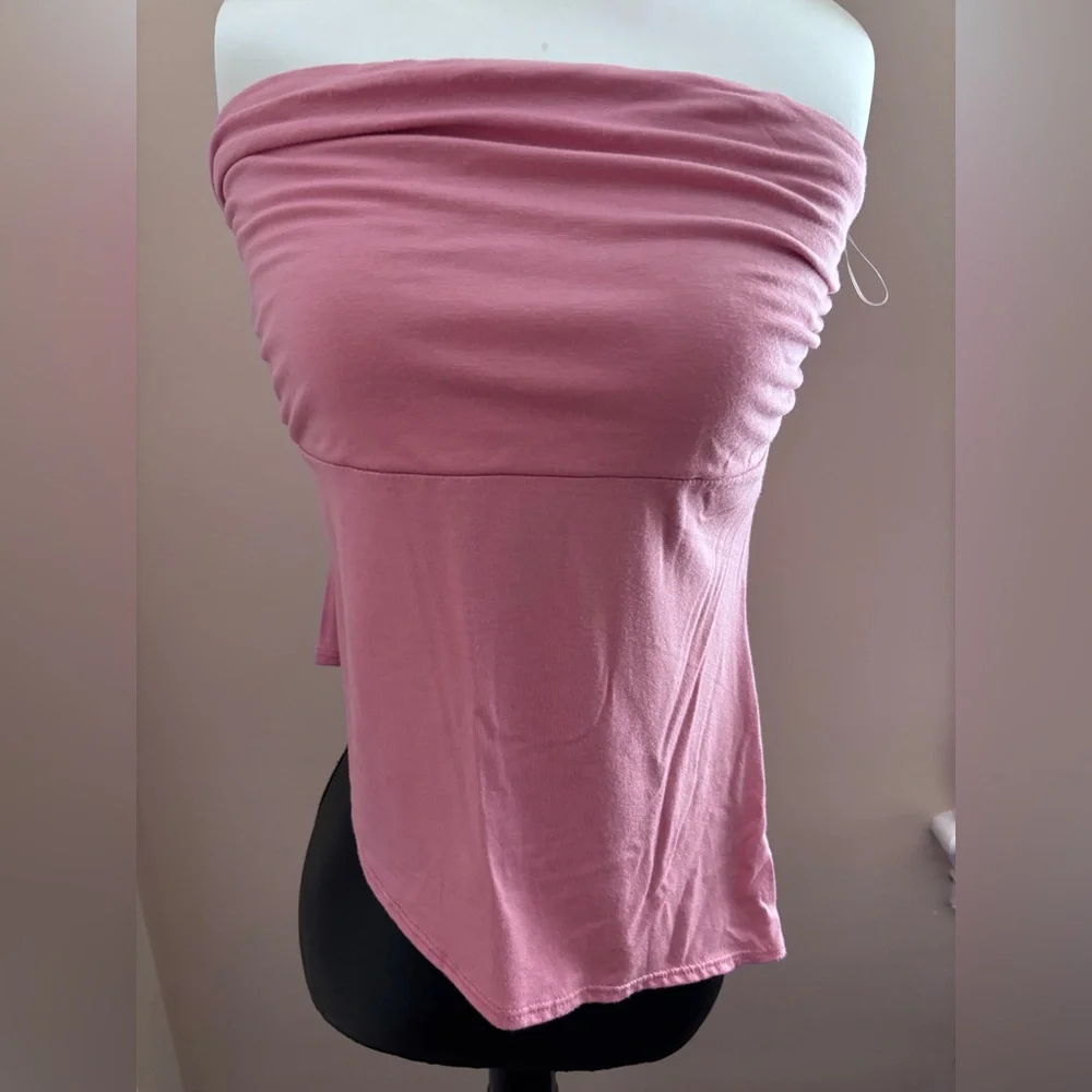 SEE YOU MONDAY NWT. Strapless Asymmetrical Top - Picture 7 of 10